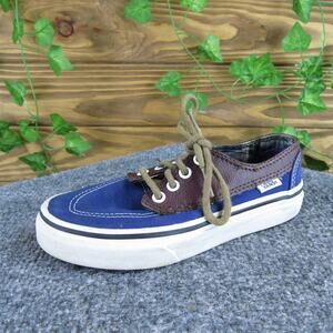 VANS‎ Sneaker Boys Y 13 Medium Athletic Blue Leather Lace Up